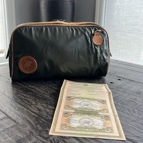 Vintage Hunting World Logo Cross Body Bag - Picture 1 of 11